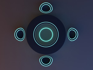 Scifi Futuristic office furniture v2 3D Модель
