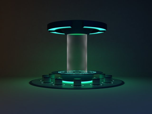 Futuristic Scifi furniture office-bar 3D Model .c4d .max .obj .3ds .fbx .stl .blend 