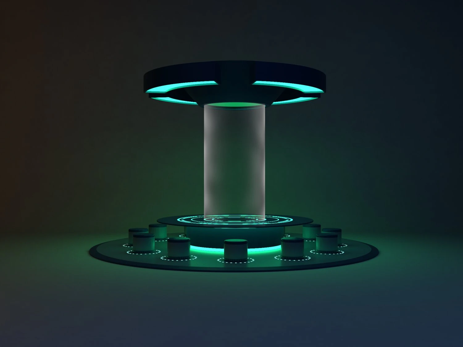 Futuristic Scifi furniture office-bar 3D Model .c4d .max .obj .3ds .fbx .stl .blend 