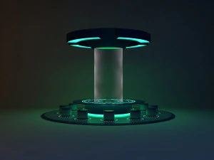 Futurystyczny mebel biurowo-barowy Scifi Model 3D