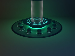 Futuristic Scifi furniture office-bar 3D Model