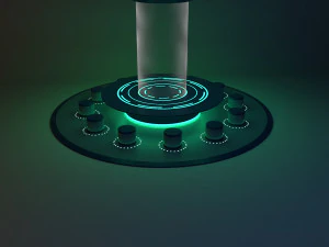 Futuristic Scifi furniture office-bar 3D Model