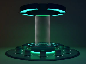 Futuristic Scifi furniture office-bar 3D Model