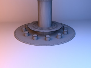 Futuristic Scifi furniture office-bar 3D Model