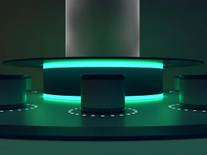 Futuristic Scifi furniture office-bar 3D Model