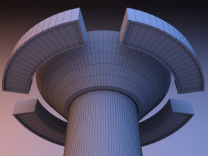 Futuristic Scifi furniture office-bar 3D Model