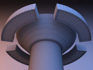 Futuristic Scifi furniture office-bar 3D Model