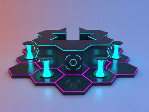 Futurystyczny bar scifi Model 3D