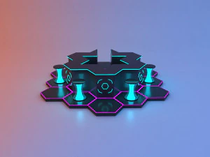 Futuristic scifi bar 3D Model