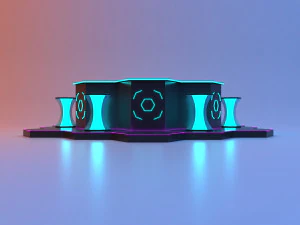 Futuristic scifi bar 3D Model