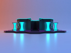Futuristic scifi bar Modèle 3D