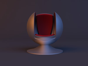 Spherical scifi lounge chair Modelo 3D