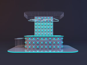 Space futuristic bar 3D Модель