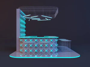 Space futuristic bar 3D Model