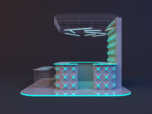 Space futuristic bar 3D Модель
