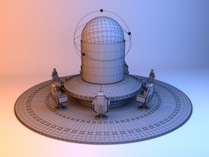 Space futuristic headquarters Modelo 3D