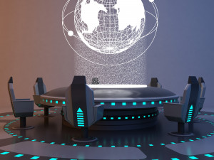 Space futuristic headquarters Modelo 3D