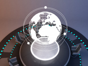 Space futuristic headquarters Modelo 3D