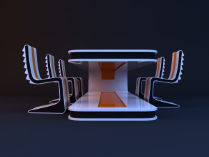 Sci-fi conference table 3D Model