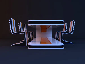 Sci-fi conference table 3D Model