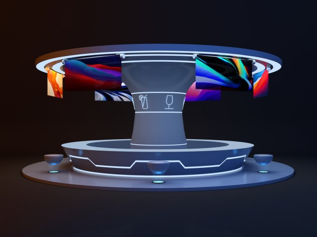 Sci-fi glow bar 3D Model .c4d .max .obj .3ds .fbx .stl .blend 