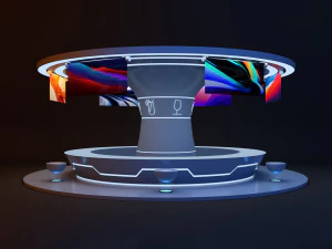 Świecący pasek science-fiction Model 3D