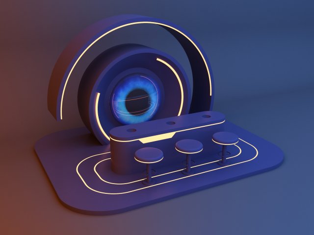 Futuristic sci-fi reception - bar 3D Model .c4d .max .obj .3ds .fbx .stl .blend 