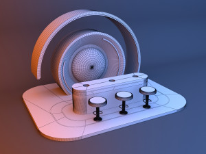 Futuristic sci-fi reception - bar 3D Model