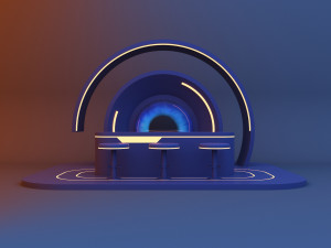Futuristic sci-fi reception - bar 3D Model