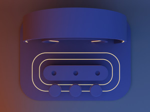 Futuristic sci-fi reception - bar 3D Model