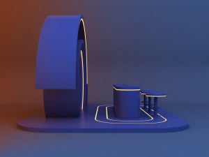 Futuristic sci-fi reception - bar 3D Model