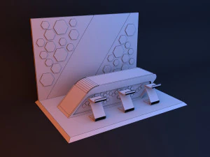 Cyber loft reception 3D Model