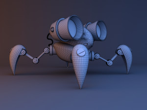 Sci-fi spider glow robot 3D 모델