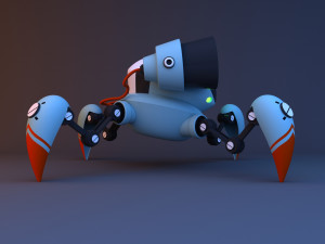 Sci-fi spider glow robot 3D 모델