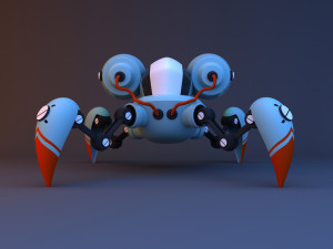 Sci-fi spider glow robot 3D 모델