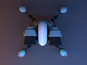 Sci-fi spider glow robot 3D 모델