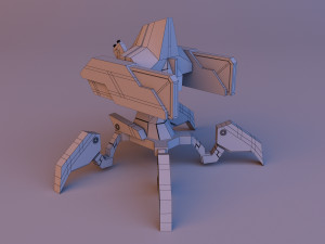 Cyber glow spider robot concept v2 3D 模型