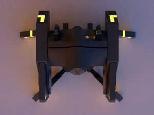 Cyber glow spider robot concept v2 3D Model