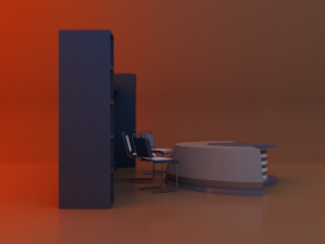 Loft glow conference table - News set furniture Modelo 3D
