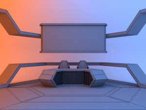 Scifi news set furniture Model 3D