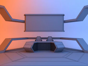 M&oacute;veis para cen&aacute;rio de not&iacute;cias de fic&ccedil;&atilde;o cient&iacute;fica Modelo 3D