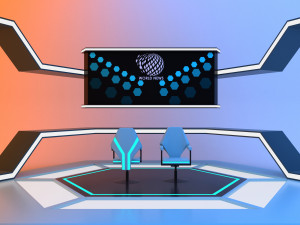 Scifi news set furniture Model 3D