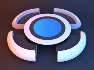 Futuristic cyber conference table 3D Модель
