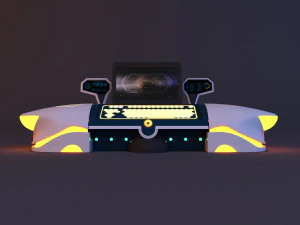 Space sci-fi control desk 3D Model