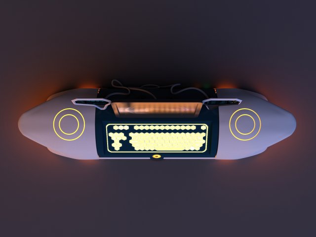 Space Sci-Fi Control Desk 3D Model In Bilgisayar 3DExport