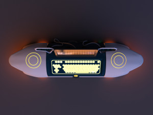 Space sci-fi control desk 3D Model