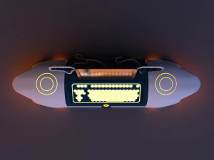 Space sci-fi control desk 3D Model