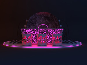 Cyber glow sphere bar 3D मॉडल