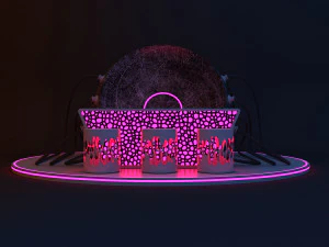 Cyber glow sphere bar 3D Model