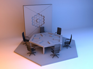 Sci-fi Infinity Mirror Office 3D मॉडल